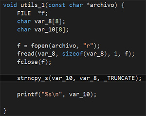 Patched code