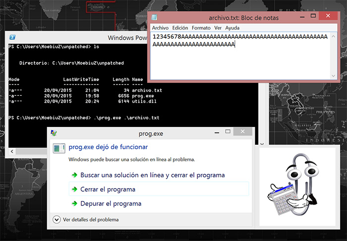 Unpatched binary